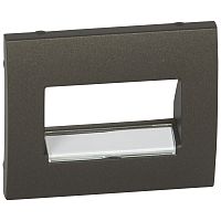 Лицевая панель - Galea Life - с держателем этикеток для информационной розетки RJ45 1 или 2 выхода - Dark Bronze | код 771275 |  Legrand